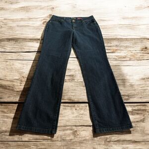 Style&co Womens Dark Wash Denim Curvy Bootleg Jeans Size 10‎